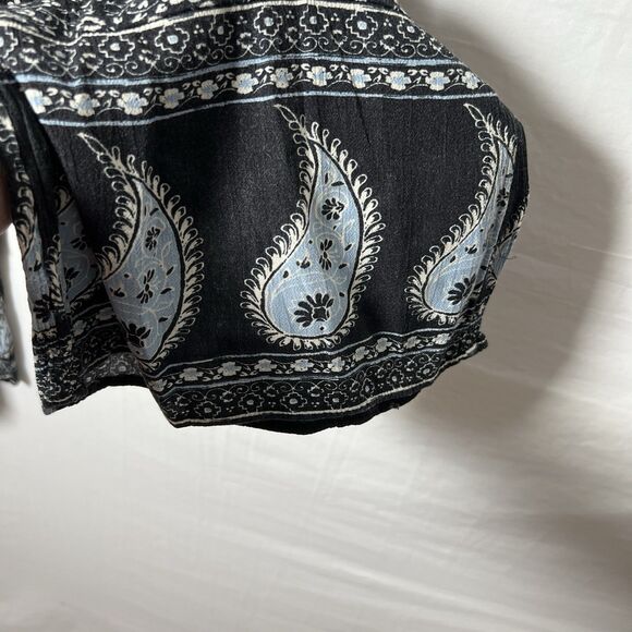 American Eagle Outfitters Flowy Floral Paisley Palazzo Pants Size M Pockets - Picture 4 of 7